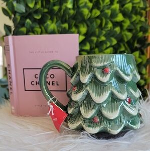 🎄 Last One - NWT Iridescent Green Christmas Tree Coffee Mug 🎄